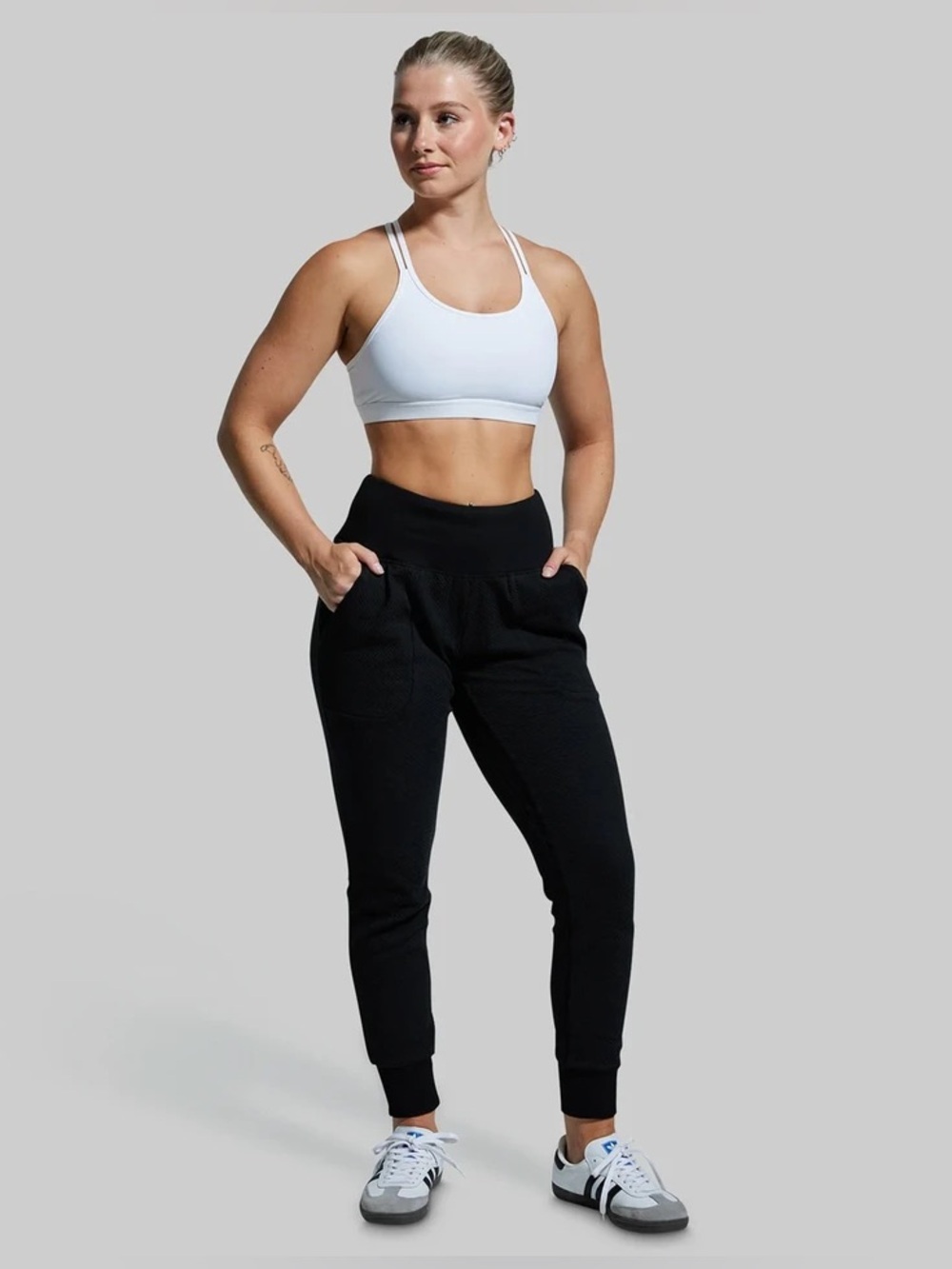 Born Primitive Women's Black High-Rise Cloud Joggers Tapered large nwt